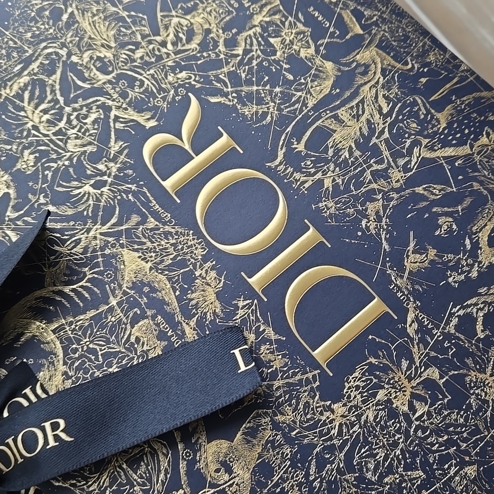 Dior Navy and Gold Gift Bag - Picture 3 of 5